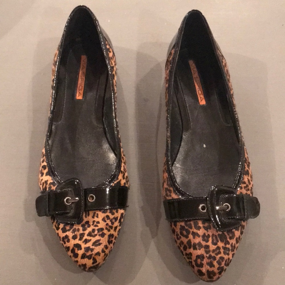 VIA SPIGA Limited Edition Cheetah Hair Print Flats